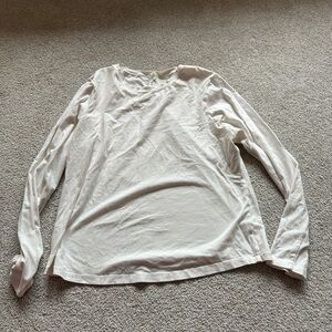 4X Skims cotton jersey Classic white/ cream  Long Sleeve Top